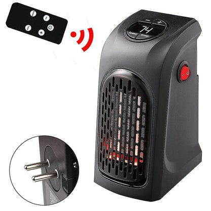 Portable Mini Handy Heater, 400W Handy Heater Compact Digital Electric Heater Fan Wall-Outlet Heater For Room