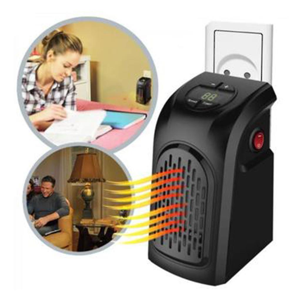 Portable Mini Handy Heater, 400W Handy Heater Compact Digital Electric Heater Fan Wall-Outlet Heater For Room