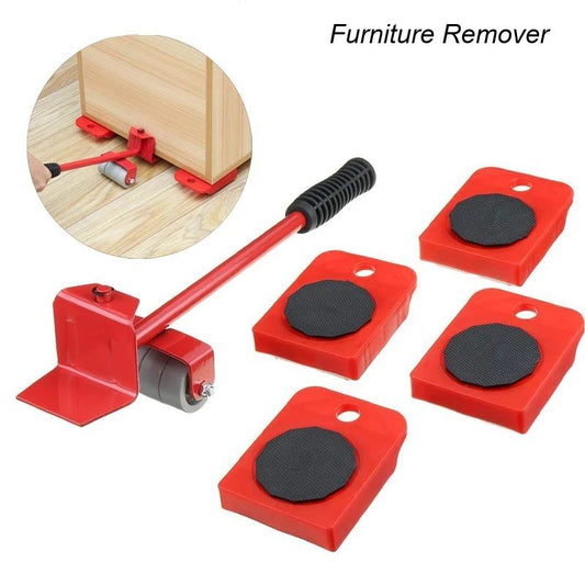 Furniture Lifter Easy to Move Slider 5 Piece Mobile Tool Set, Heavy Furniture Appliance Moving and Lifting System